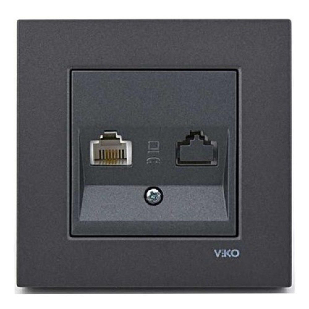 VİKO-NOVELLA NUMERİS TELEFON PRİZİ-FÜME